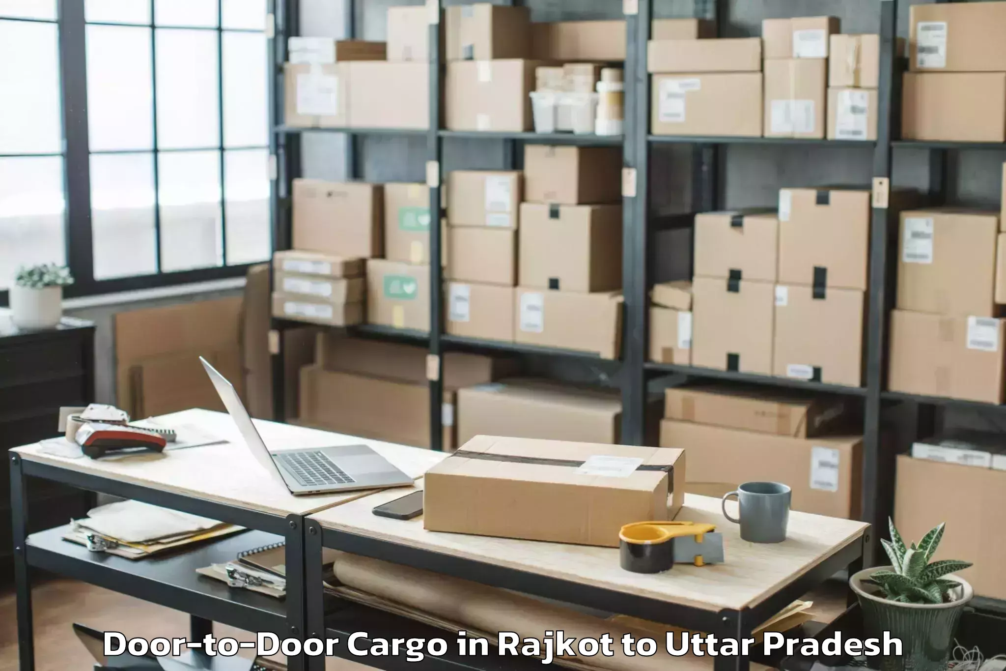 Top Rajkot to Vrindavan Door To Door Cargo Available